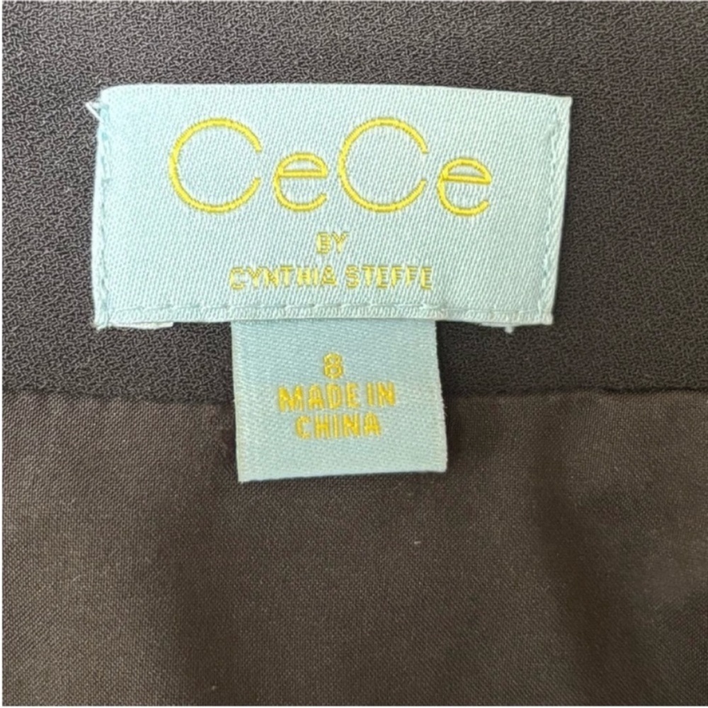 CeCe A Line Skirt Skater Flounce Work Career Business Casual Black Size Medium - Picture 3 of 13